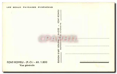 Font-Romeu — Vista generale — Edizione d'Art Goudin — Verso