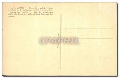 Fort Vaux — centralna galeria zrekonstruowana przez Niemców — Rewers
