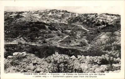 Caminho das Damas — Craonne — O Plateau de Californie, visto da Igreja