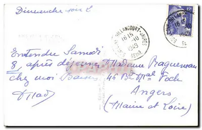 Statua Matki Bożej z Dzieciątkiem — wydawca E. A. Raphaël, n° 278 — Rewers