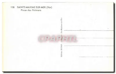Sainte-Maxime-sur-Mer — Place des Palmiers — wydawnictwo SUDER — Rewers