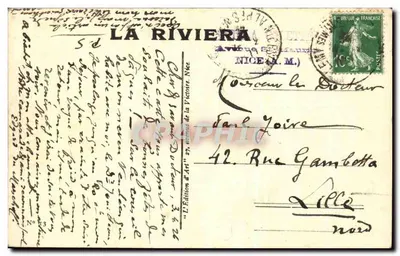 NICE — Bahía de los Ángeles y el Muelle — Edición de Arte, Niza — Reverso