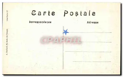 Albert (Somme) — Widok wnętrza zniszczonej i spalonej Bazyliki przez Niemców — A. Richard, Paryż — Rewers