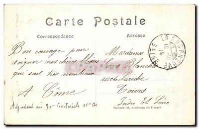 Katedra w Reims — po niemieckich bombardowaniach 6–13 września 1914 — A.R. — Rewers