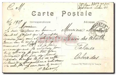 O Castelo de VERMELLES (Pas-de-Calais) — Ruínas após uma luta heroica — A.R. n°131 — Verso