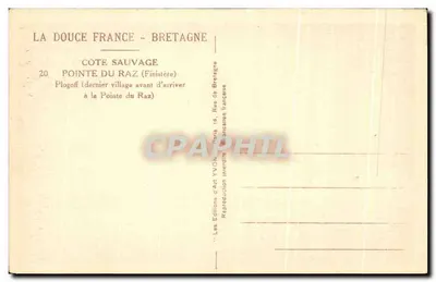 Plogoff — Ostatnie wiosce przed Pointe du Raz — Édition d'Art YVON — Rewers