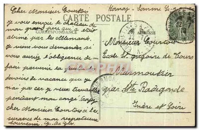 Dreslincourt - Park Zamkowy — Wojna 1914-1918 — CL. Sect. phot. Armée, Becelle, Compiègne, n°63 — Rewers