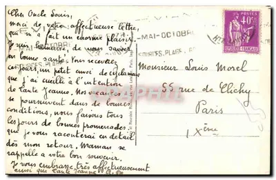 EVIAN-les-BAINS — Panorama widziana z jeziora Leman — LL, n°166 — Rewers