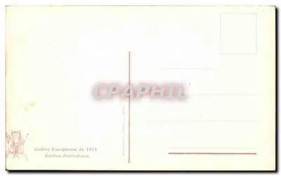 Reims — Bombardamento da Catedral — Edição Patriolique — Verso