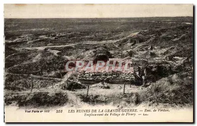 As Ruínas da Grande Guerra — Localização do Povoado de Fleury — Env. de Verdun — Viné Paris n° 552
