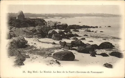 Beg Meil - O Menhir. A Baía da Floresta (Arredores de Fouesnant) — série 31 — editor Vidal, Quimper