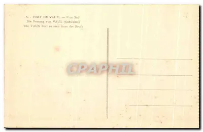 Fort de Vaux — Vista do Sul — Editor não visível — Verso