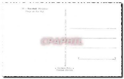Praia de Ker Myl — Beg-Meil (Finistère) — Artaud pai e filho, editores, Nantes — Verso