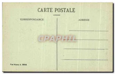 Reims w latach bombardowań 1914-1917 — Katedra, strona południowa, widok z ulicy Uniwersytetu w pobliżu placu Godinot — wydawca Visé Nancy A. 3541 — Rewers