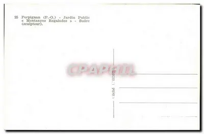 Publiczny ogród w Perpignan — Rzeźba Montanyes Regalades — Rewers