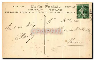 Bilhete postal antigo Camp De Mailly Artillerie De Campagne Passage d'Un fosse Cheval Militaria — Verso