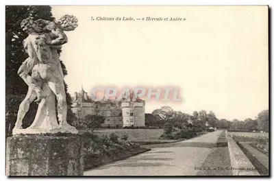 Castelo do Lude — « Hércules e Anteo » — Editor J. K., Livraria T. Foucault, Le Lude