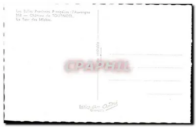 Zamek Tournœl — Wieża Michas — Wydawnictwo Art André, Grenoble — Rewers