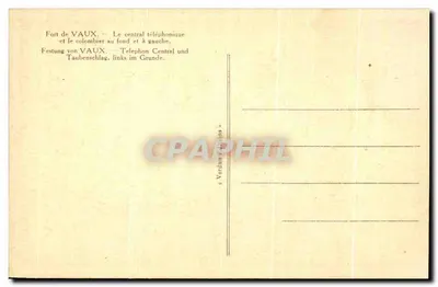 Fort Vaux — korytarz podziemny — wydawca Verdun-Filons — Rewers