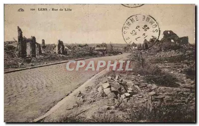 Lens - Rue de Lille — devastações após a guerra — n° 220