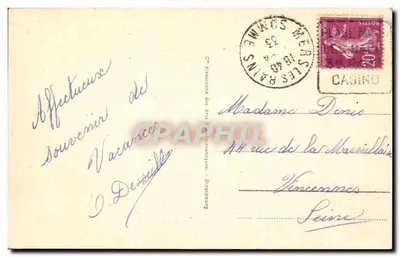 MERS-les-BAINS - Zburzona morza — wydawca 'Association des Arts Primitives' n°54 — Rewers