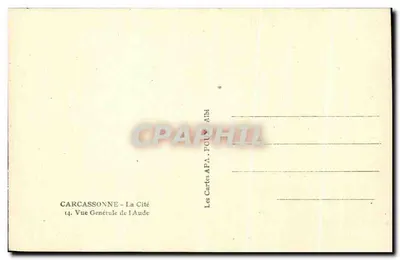 Carcassonne — Vista Generale dell'Aude — Le Cartes APA. POUX Albi — Verso
