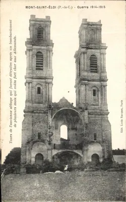 माउंट-सेंट-एलोई (पी.-डी.-सी.) — पुराने धर्मशाला के अवशेष जो 1914-1915 के युद्ध के बमबारी के बाद बर्बरतापूर्वक नष्ट हो गए थे — इम्प्रेसर कैटला भाइयों, पेरिस