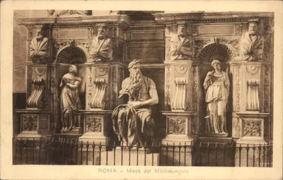 Rzym — Mosè del Michelangelo — rzeźba Michała Anioła — wydawca nieznany
