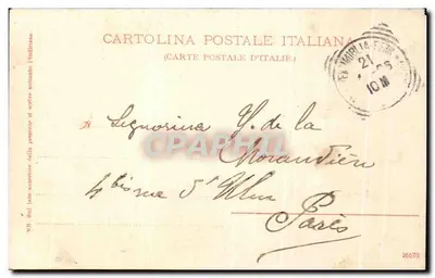 Mentone widziana z Balai-Rossi — wydanie Abbo — Rewers