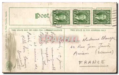 River St., Paris, Can. — vista de rua com café e veículos — editor Ramsey & Co., Toronto — Verso