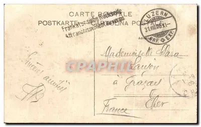 Pilatuskülmi z widokiem na jezioro Vierwaldstättersee — Wydawnictwo Photolor Co. Zurych nr 2177 — Rewers