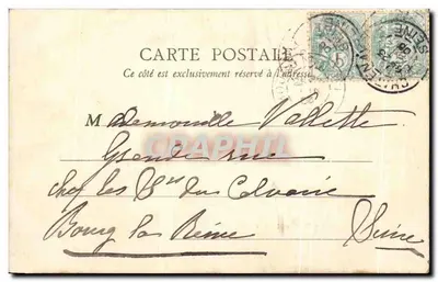 Bilhete postal antigo La Roseraie Chatenay — Verso