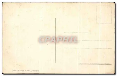 Genewa. Wyspa i sześć mostów. — Naine-Robert & Cie, Genewa, nr 2082 — Rewers