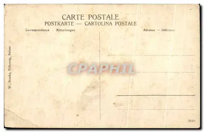 Fribourg — Porte Morat et Tour des Rasoirs — éditeur W. Stucke, Fribourg — Verso