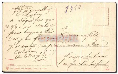 Scheveningen — plażę i Wandelhoofd — Dr. Trankier Co., Leipzig, Sév. 156 — Rewers