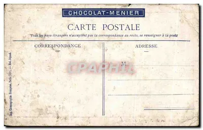 Inspection du Sergent de Garde — scène militaire — éditeur CHOCOLAT-MENIER — Rewers
