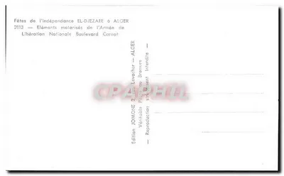 Święto Niepodległości — Zmechanizowane elementy Armii Narodowej Wolności — Algier — Rewers