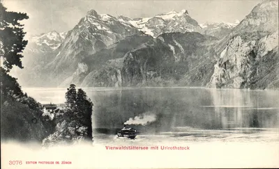 Vierwaldstättersee avec l'Urirothstock — Édition Photoglob Oo. Zürich, n° 3076