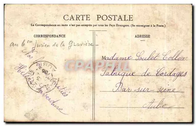 Montigny-sur-Aube (Côte-d'Or) - Ngôi Lâu đài (mặt trước phía Nam) — ảnh chụp bởi Louis L. nhiếp ảnh gia nghiệp dư, nhà xuất bản Jurien de la Gravière, số 6 — Mặt sau