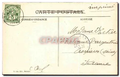 Clarens-Montreux - Ilha de Salagnon e a Dente do Meio — G. L. M. No. 69 — Verso