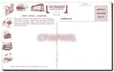 Grant Avenue — Chinatown — San Francisco — H. S. Crocker Co. — Verso