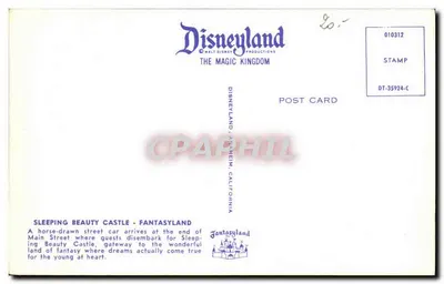 Zamek Zasypiającej Piękności — Disneyland — Walt Disney Productions — Rewers