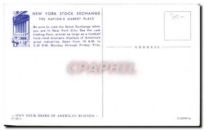New York Stock Exchange — Het nationale marktplein — S-55949-6 — Achterkant