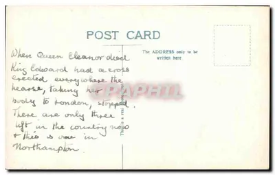 Cruz de Rainha Elisabeth, Northampton — n° 8 — Verso