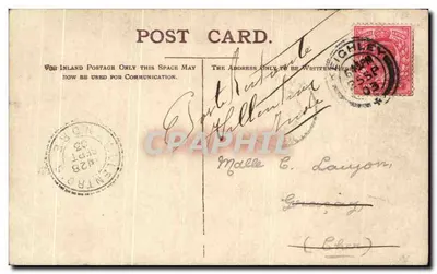 Vista em Sutton Clough — 25 de Setembro de 1903 — editor não identificado — Verso