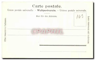 Parte an der Klönthalerstrasse — vista do rio em um paisagem montanhosa — Edição Photoglob Co. Zürich, n° 716 — Verso