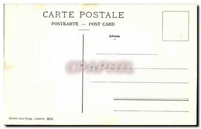 Trasa Simplon – Galeria Kaltwasser — woda spadająca i konstrukcja z kamienia — Éditions Louis Burgy, Lausanne 3676 — Rewers
