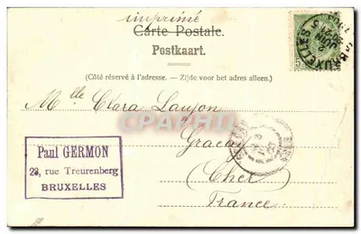De Kerk van Laeken — Brussel — Paul Germon, serie 1 n° 7 — Achterkant