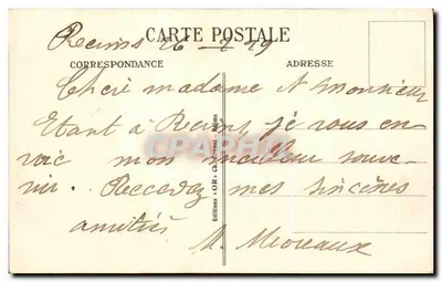 Reims — Pomnik Armii Czarnej — Wydawnictwo OR — Rewers