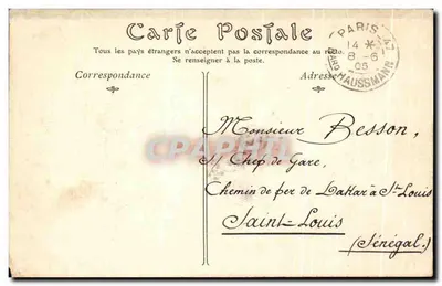 Le Temple de Mercure et l'Observatoire du Puy de Dôme — éditeur C. G. N° 68 — Verso